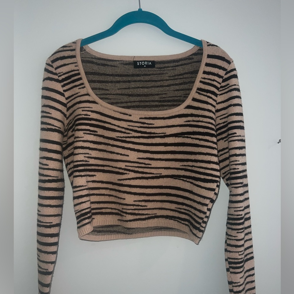 STORIA Zebra cropped sweater